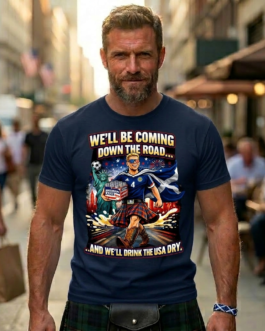 Coming Down The Road T-Shirt | Scotland World Cup 2026 Apparel
